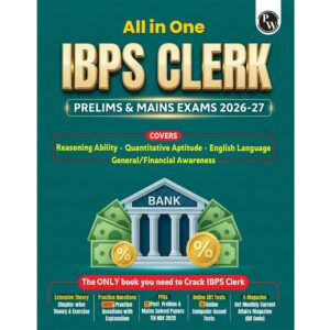 PW All in One IBPS Clerk 2026 Book Prelims & Mains Exams