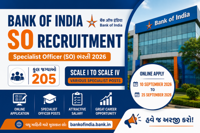 Bank of India SO Recruitment 2026