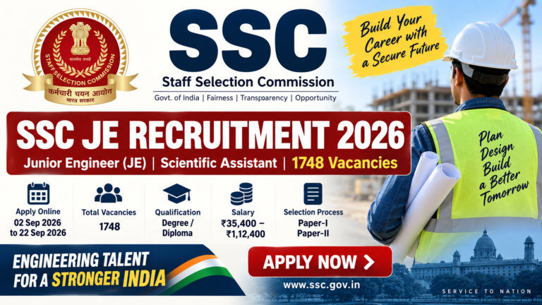 SSC JE Recruitment 2026