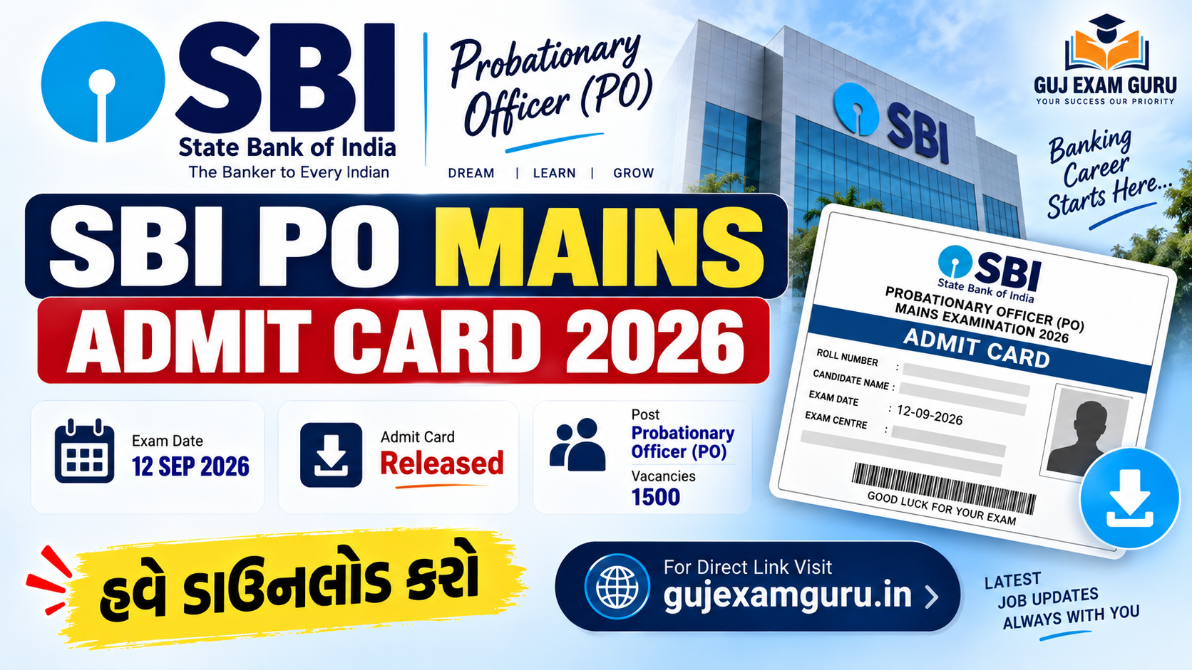 SBI PO Mains Admit Card 2026